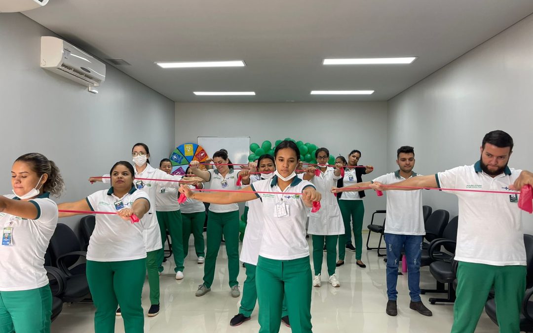Policlínica de Posse promove ginástica laboral para colaboradores